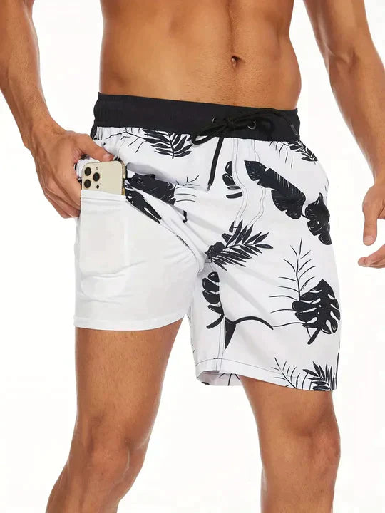 Herren Badeshorts schnelltrocknend mit Innenfutter – für Strand & Pool | Noah