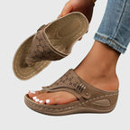 Damen Orthopädische Sandalen mit Fußbett Keilsohle – ergonomisch & bequem für den Sommer | Soraya