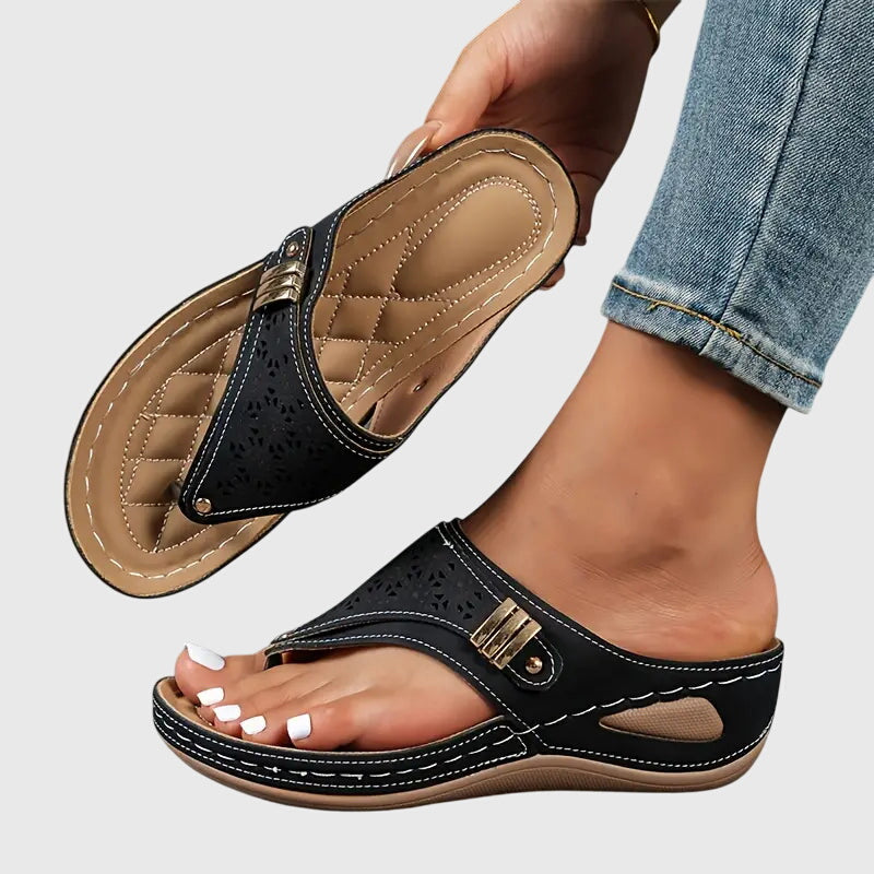 Damen Orthopädische Sandalen mit Fußbett Keilsohle – ergonomisch & bequem für den Sommer | Soraya