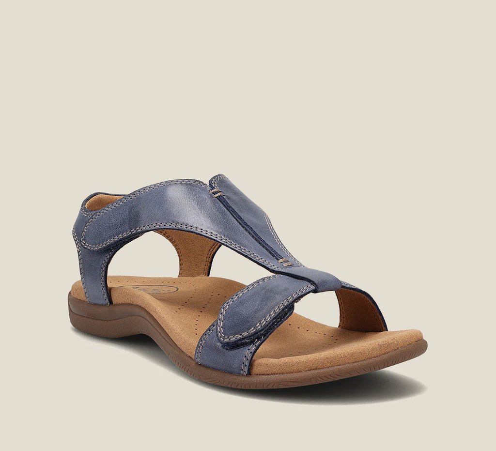 Damen Orthopädische Sandalen mit Fußbett T-Steg Kunstleder – bequem im Sommer | Helen