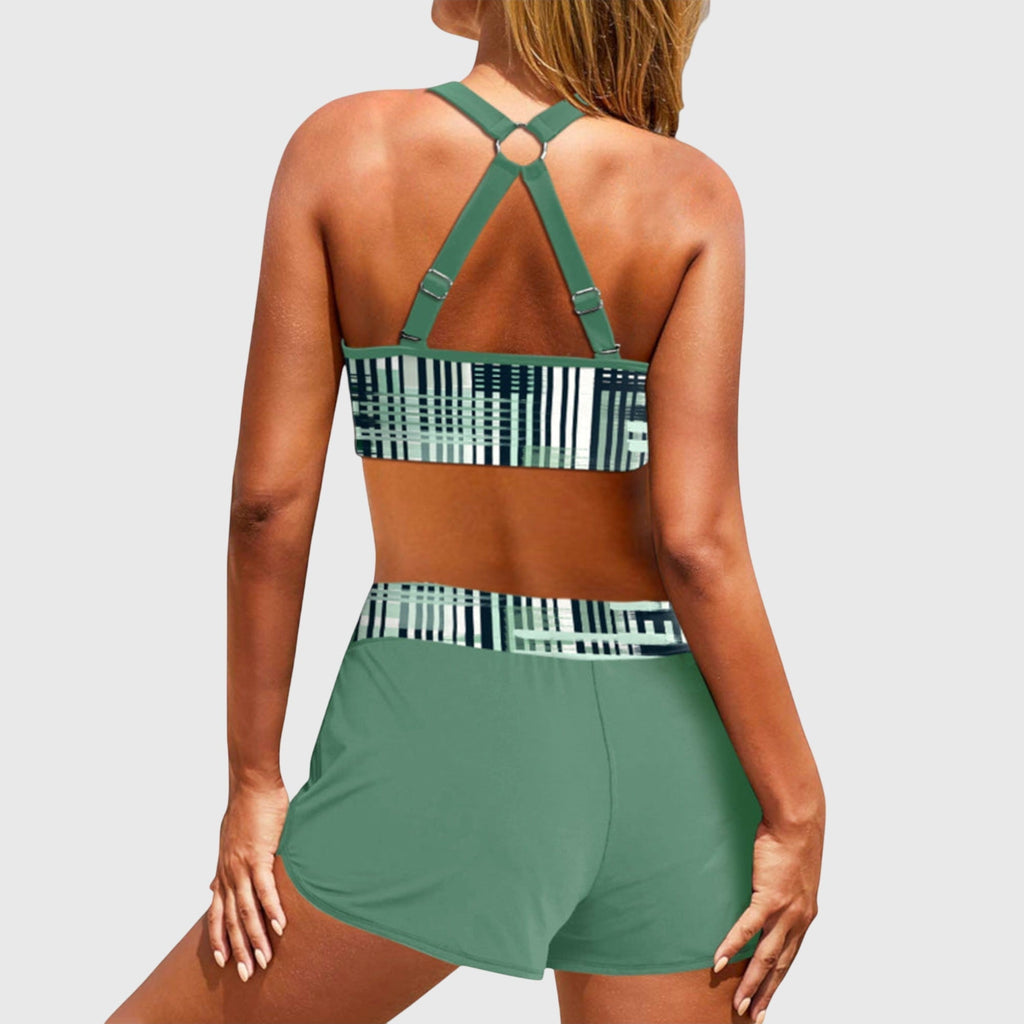 Damen Bikini-Set gerippte High Waist – für Strand & Pool | Mirella