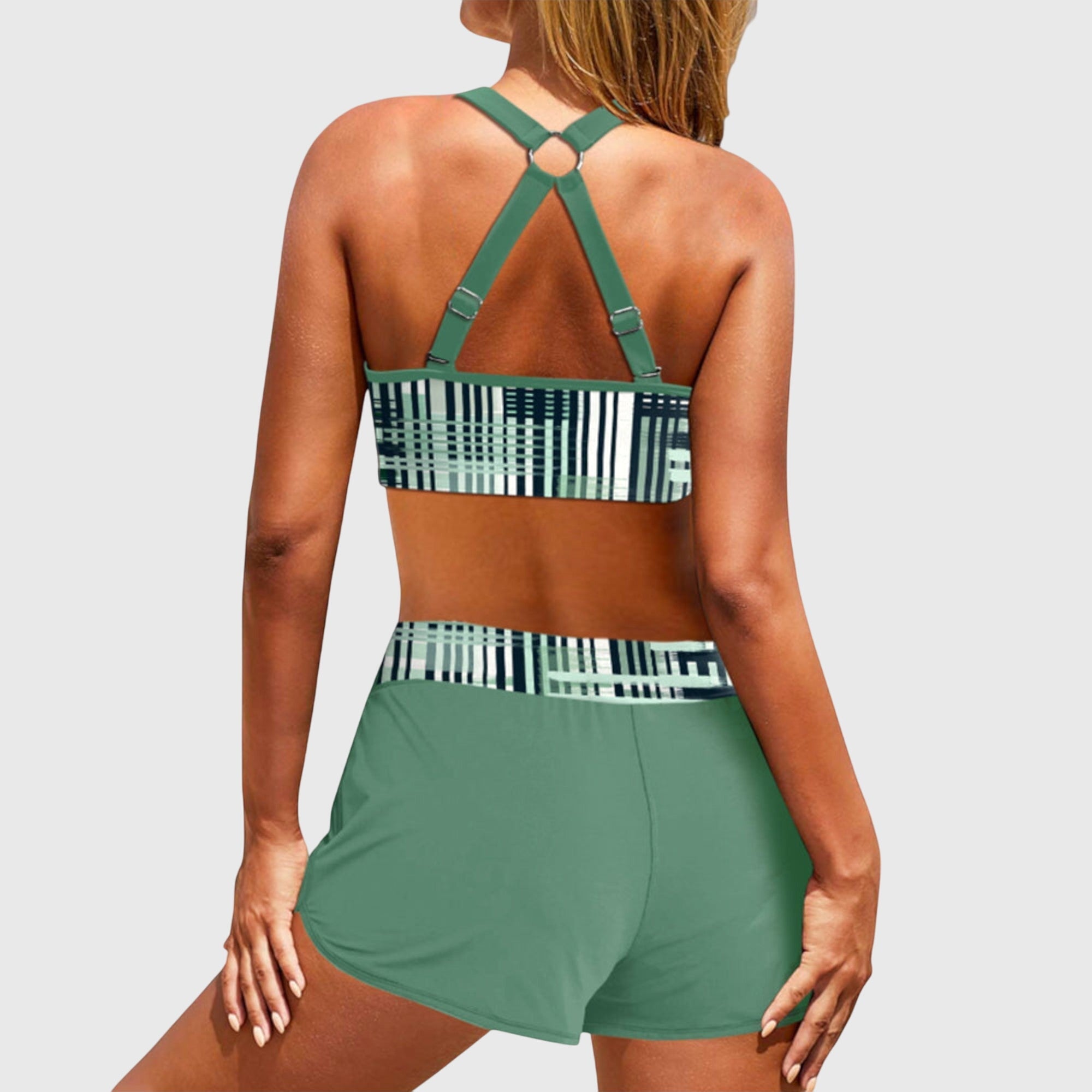 Damen Bikini-Set gerippte High Waist – für Strand & Pool | Mirella