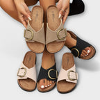 Women's Comfort Sandals Cushioned Footbed – Vintage Style for Everyday Summer | Bridget