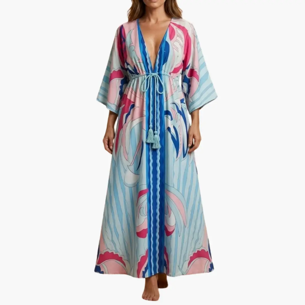 Damen Sommerkleid Maxikleid Blumenmuster fließend leicht – farbenfroh sommerlich für besondere Anlässe | Thalia