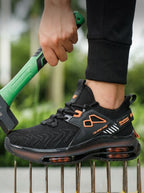 Men's Steel Toe Work Shoes – Breathable Mesh, Slip-Resistant Sole for Trades & Construction | Lorenzo