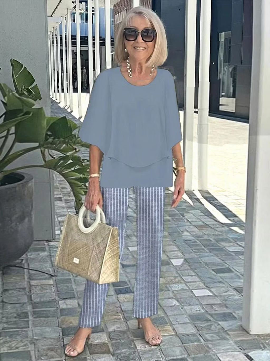 Damen Bluse zweiteiliges Set – vielseitig für Alltag & besondere Anlässe | Augustina