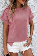 Damen T-Shirt Kurzarm Streifen gerippt Rundhals – zeitloser Alltagsbegleiter | Cleo