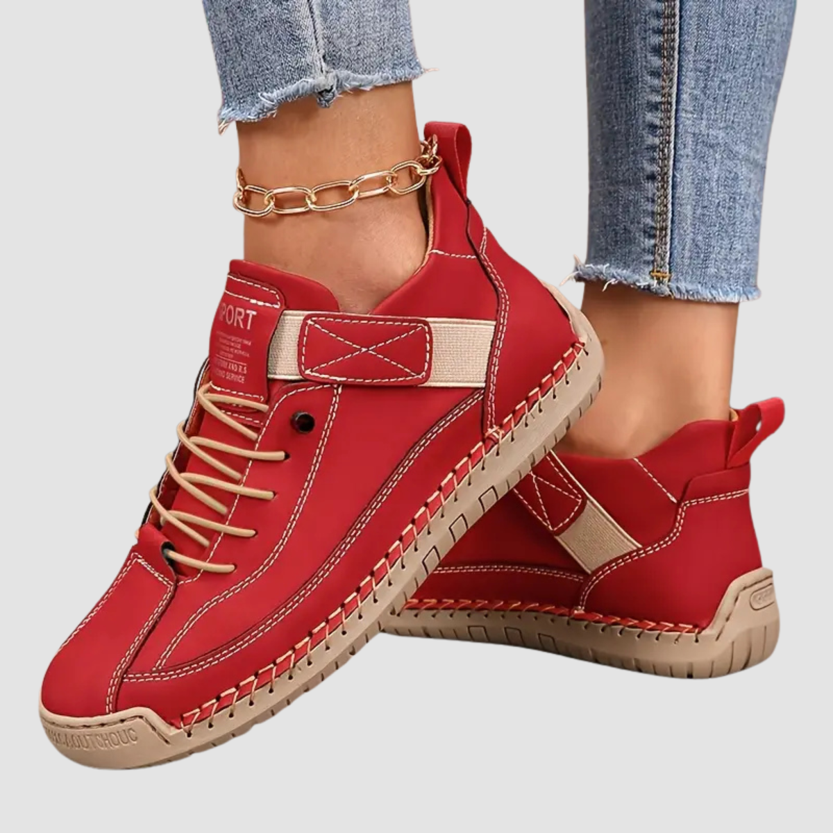 Damen Sneaker orthopädisch mit Fußbett – slip-on, gedämpfte Sohle, ganztägig bequem | Lily