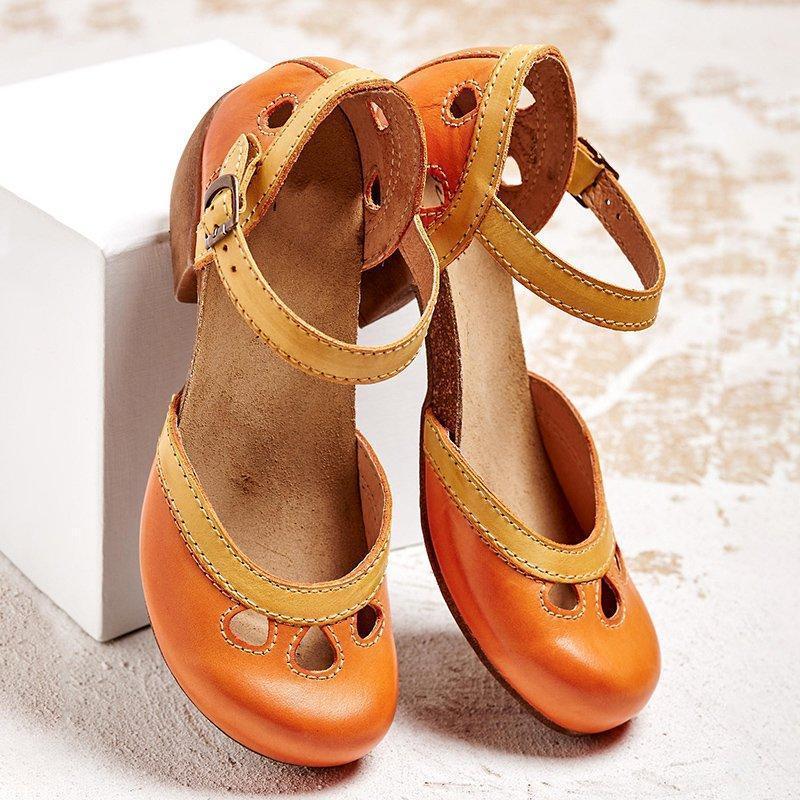 Damen Orthopädische Sandalen mit Fußbett niedrigem Absatz – ganztägig bequem | Jasmine
