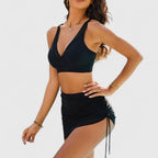 Damen Bikini-Set elegant V-Ausschnitt mit herausnehmbaren Pads & Rock – Strand bis Strandbar | Viviana