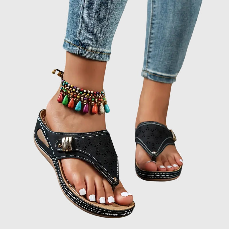 Damen Orthopädische Sandalen mit Fußbett Keilsohle – ergonomisch & bequem für den Sommer | Soraya