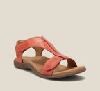 Damen Orthopädische Sandalen mit Fußbett T-Steg Kunstleder – bequem im Sommer | Helen