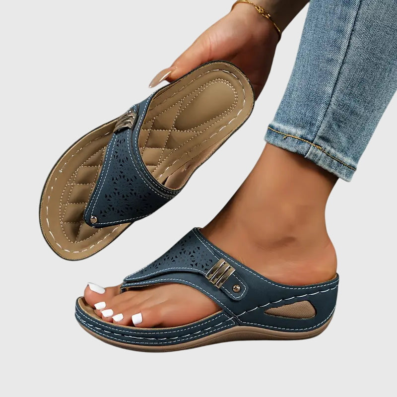 Damen Orthopädische Sandalen mit Fußbett Keilsohle – ergonomisch & bequem für den Sommer | Soraya