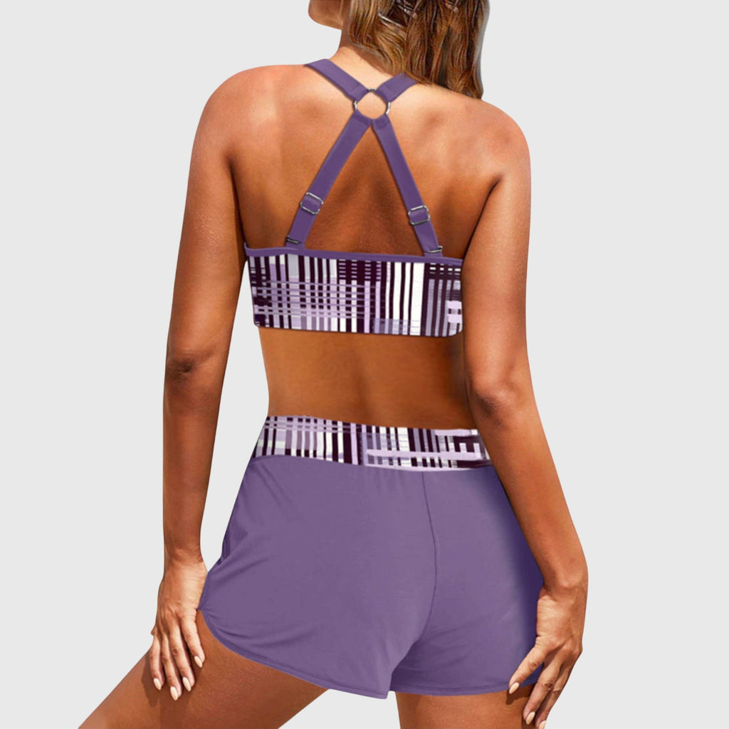 Damen Bikini-Set gerippte High Waist – für Strand & Pool | Mirella