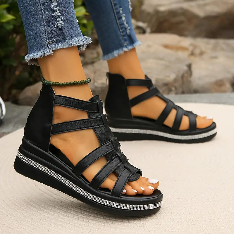 Damen Sandalen Strass-Verzierung gepolstert – elegant & bequem für den Alltag | Katt