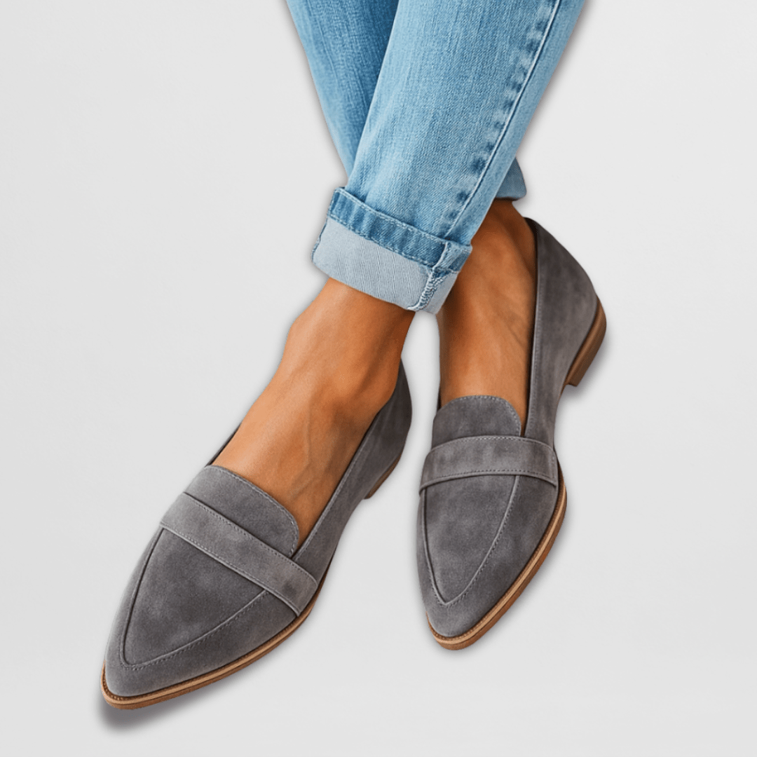 Damen Loafer Wildleder orthopädisch mit Fußbett – bequem für Arbeit & Alltag | Aria