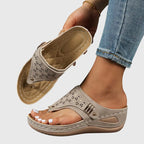 Damen Orthopädische Sandalen mit Fußbett Keilsohle – ergonomisch & bequem für den Sommer | Soraya