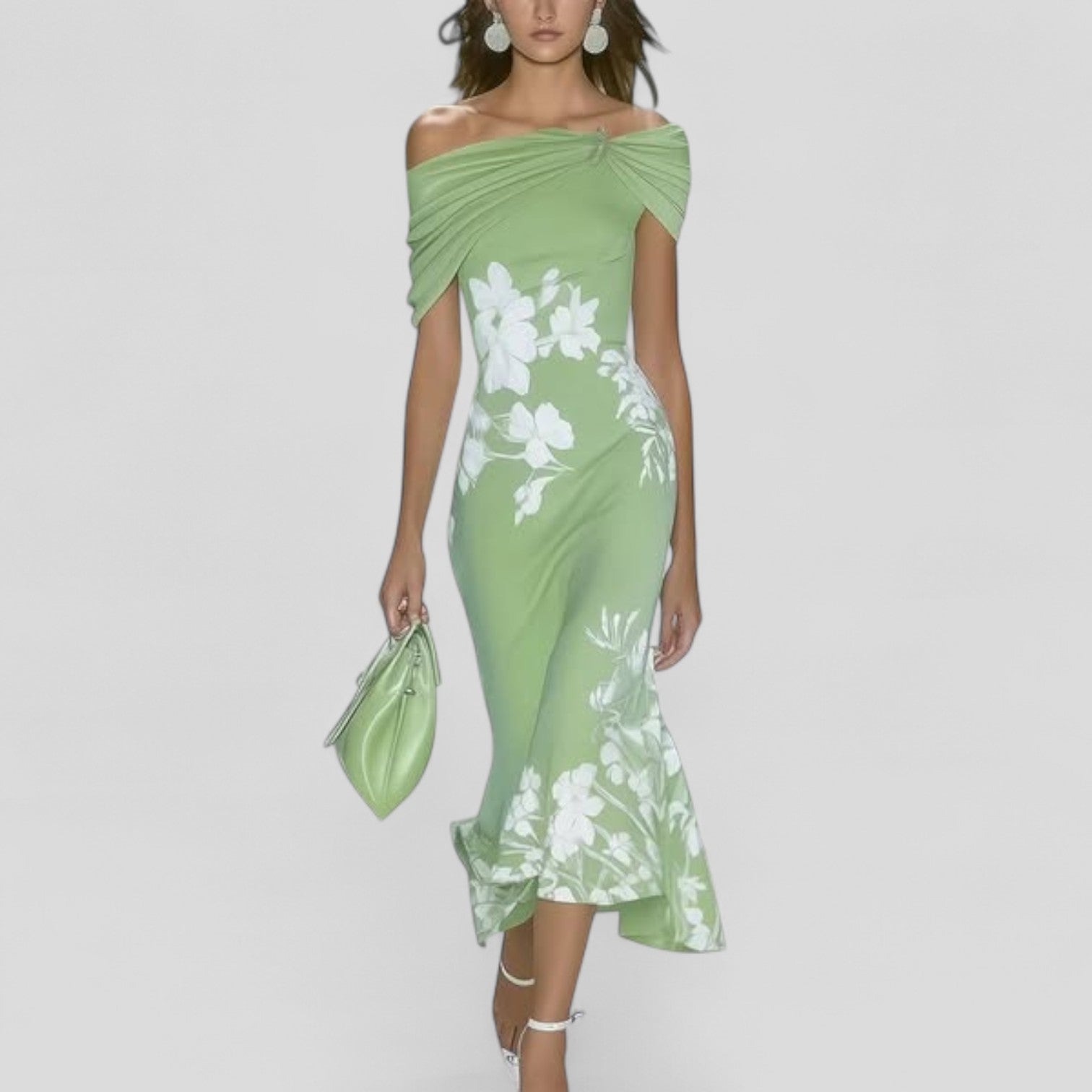 Damen Midikleid mit Musterprint fließend – elegante Passform für Alltag und besondere Anlässe | Bea