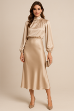 Damen Midikleid hohe Taille – zeitlos elegant für besondere Anlässe & Alltag | Indra