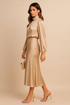 Damen Midikleid hohe Taille – zeitlos elegant für besondere Anlässe & Alltag | Indra