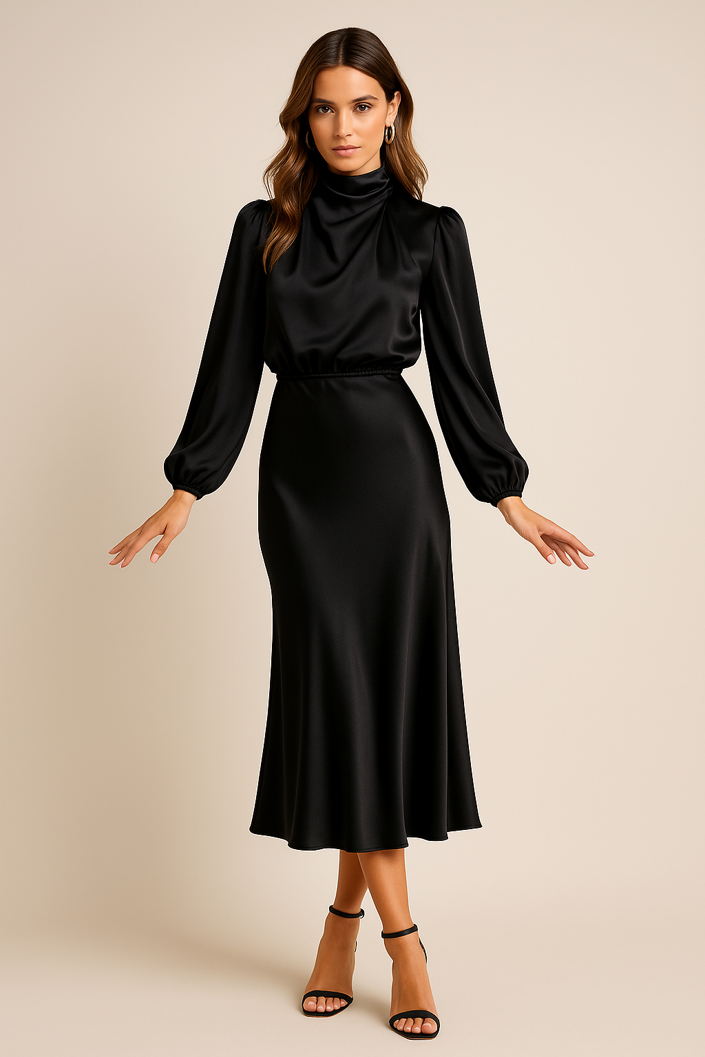Damen Midikleid hohe Taille – zeitlos elegant für besondere Anlässe & Alltag | Indra