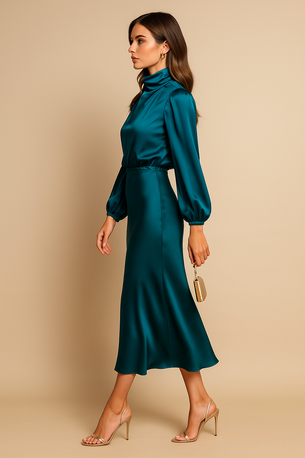 Damen Midikleid hohe Taille – zeitlos elegant für besondere Anlässe & Alltag | Indra