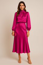 Damen Midikleid hohe Taille – zeitlos elegant für besondere Anlässe & Alltag | Indra