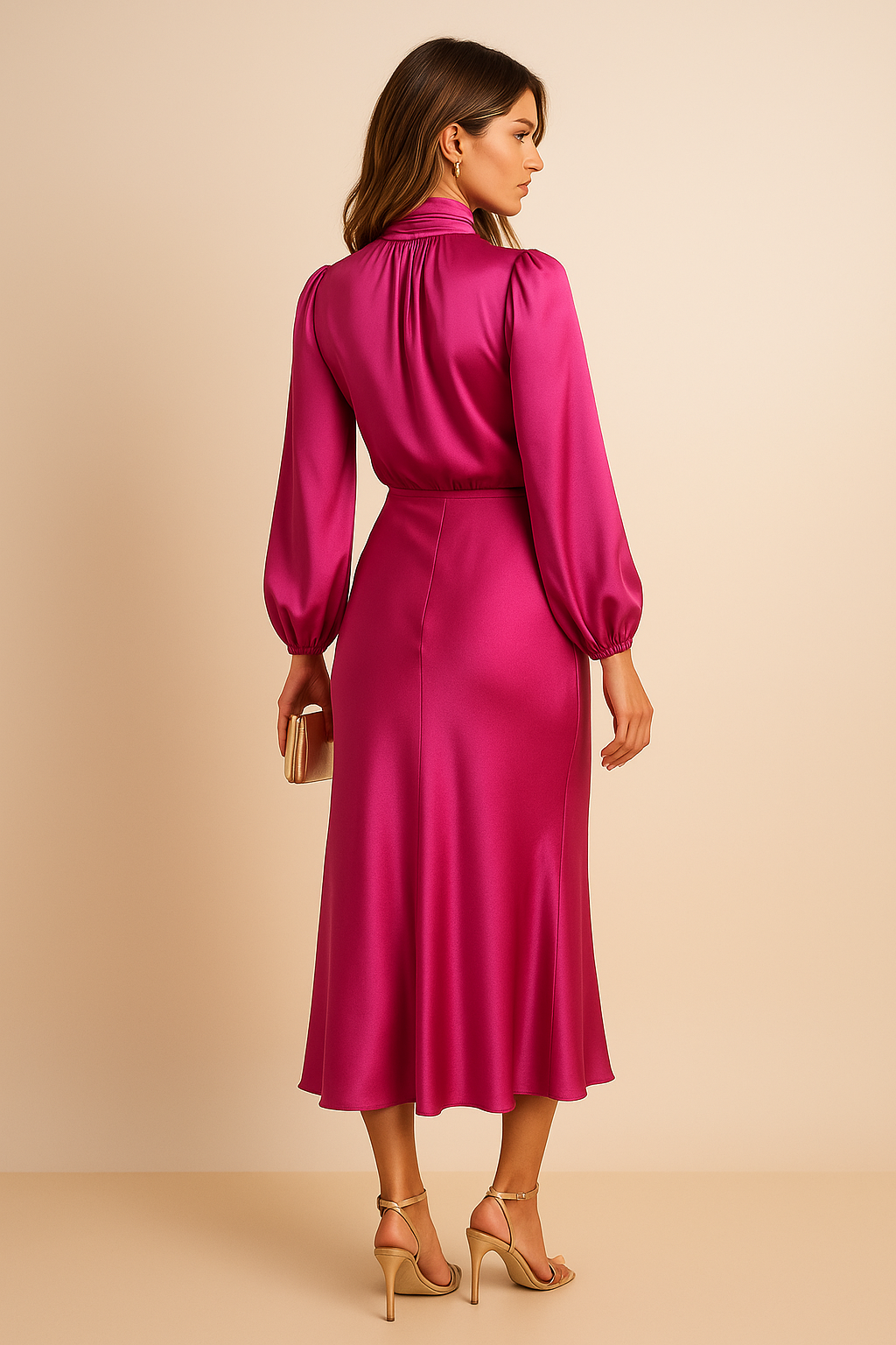 Damen Midikleid hohe Taille – zeitlos elegant für besondere Anlässe & Alltag | Indra