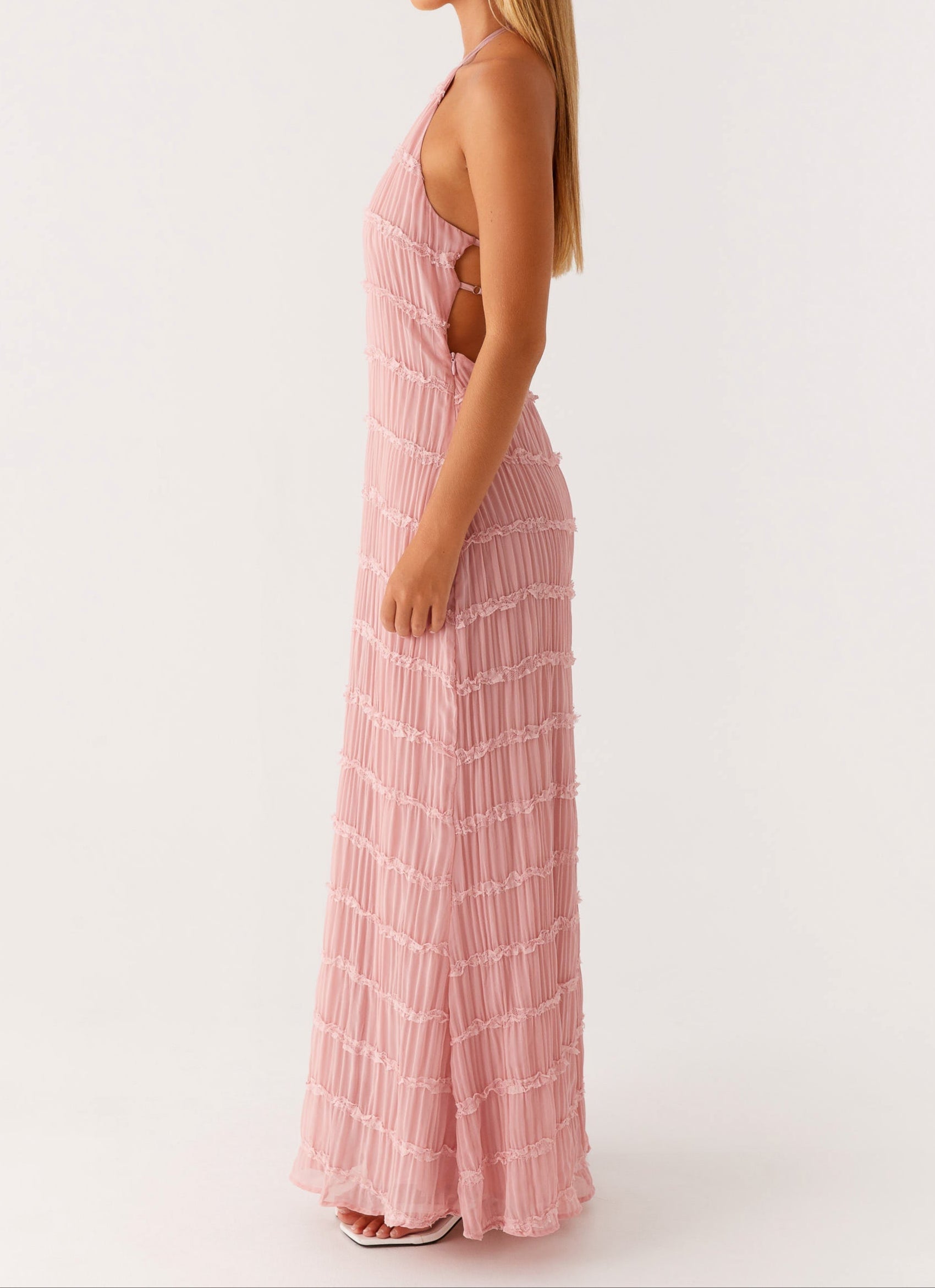 Damen Maxikleid Neckholder fließend – elegant für Hochzeit & Abend | Saskia