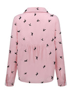 Damen Bluse mit Print und Knopfleiste – locker & alltagstauglich