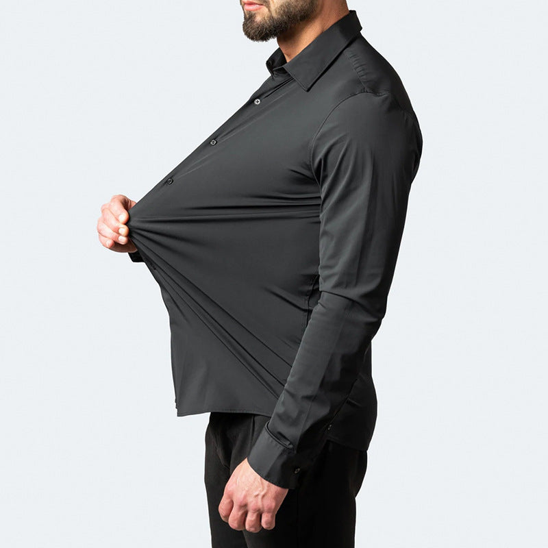 Men's Wrinkle-Free Stretch Dress Shirt – All-Day Fresh Look for Work & Travel | Romano & Co