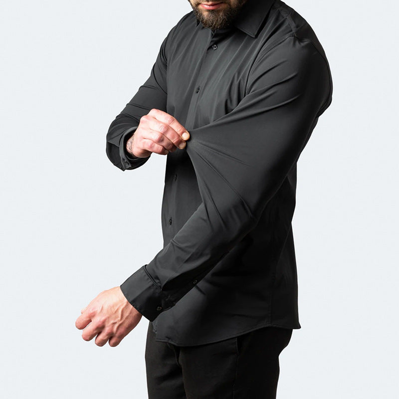 Men's Wrinkle-Free Stretch Dress Shirt – All-Day Fresh Look for Work & Travel | Romano & Co