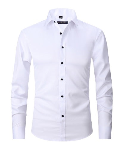 Men's Wrinkle-Free Stretch Dress Shirt – All-Day Fresh Look for Work & Travel | Romano & Co