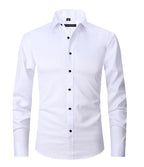Men's Wrinkle-Free Stretch Dress Shirt – All-Day Fresh Look for Work & Travel | Romano & Co