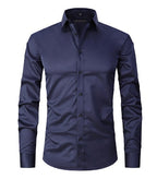 Men's Wrinkle-Free Stretch Dress Shirt – All-Day Fresh Look for Work & Travel | Romano & Co