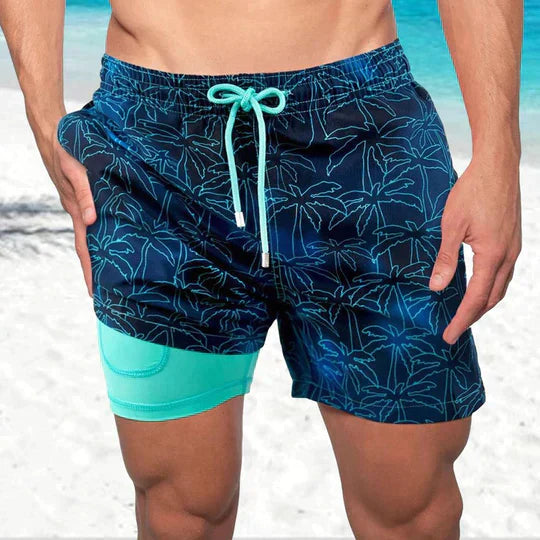 Herren Badeshorts schnelltrocknend mit Innenfutter – für Strand & Pool | Noah