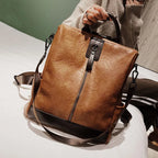 Women's Leather Vintage Backpack – Convertible Shoulder & Travel Bag | Freya