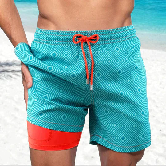Herren Badeshorts schnelltrocknend mit Innenfutter – für Strand & Pool | Noah