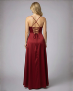 Damen Maxikleid mit Beinschlitz fließend – elegant für besondere Anlässe | Saga