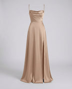Damen Maxikleid mit Beinschlitz fließend – elegant für besondere Anlässe | Saga