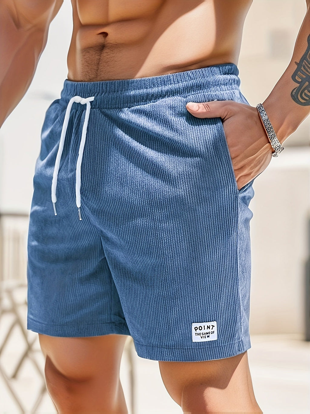 Herren Badeshorts Streifenmuster – leicht für Strand & Sommer | Kelcy