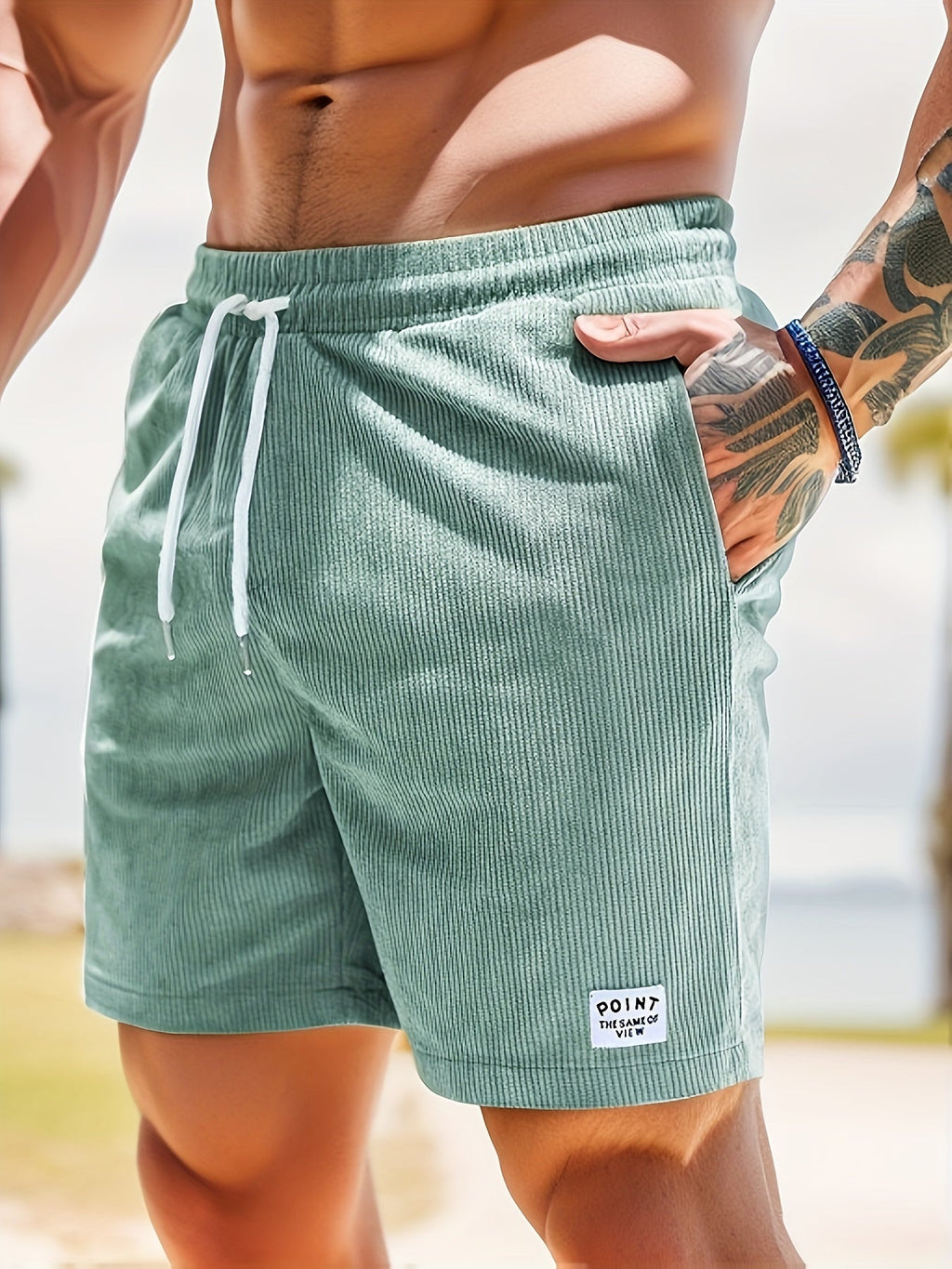 Herren Badeshorts Streifenmuster – leicht für Strand & Sommer | Kelcy