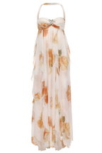 Damen Maxikleid Neckholder Empiretaille fließend – elegant für Hochzeit und Abend | Nia