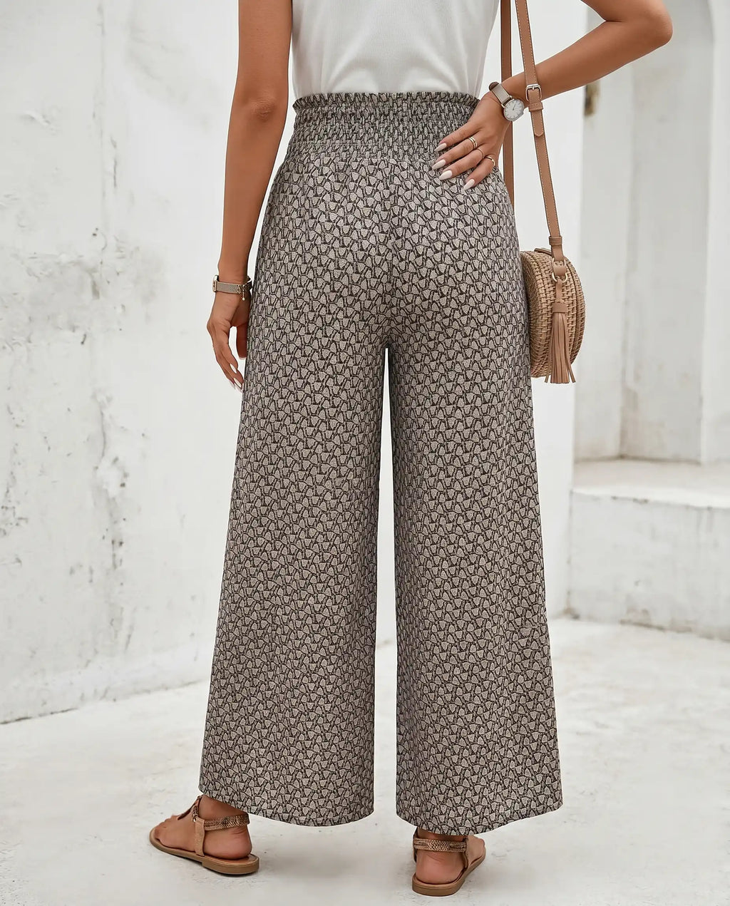 Damen Palazzohose hohe Taille – weites Bein mit fließendem Fall | Nika