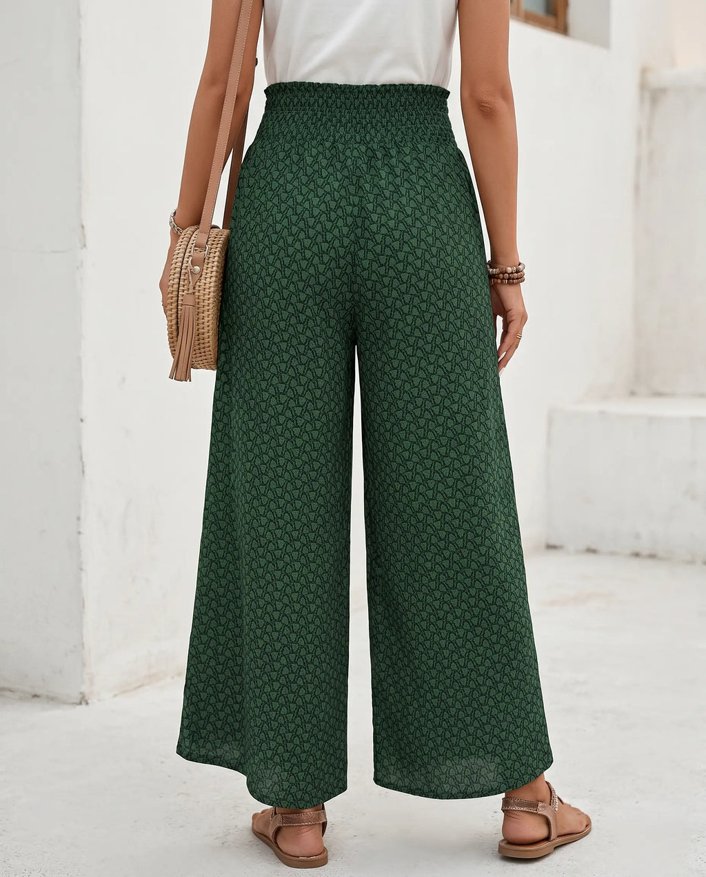 Damen Palazzohose hohe Taille – weites Bein mit fließendem Fall | Nika