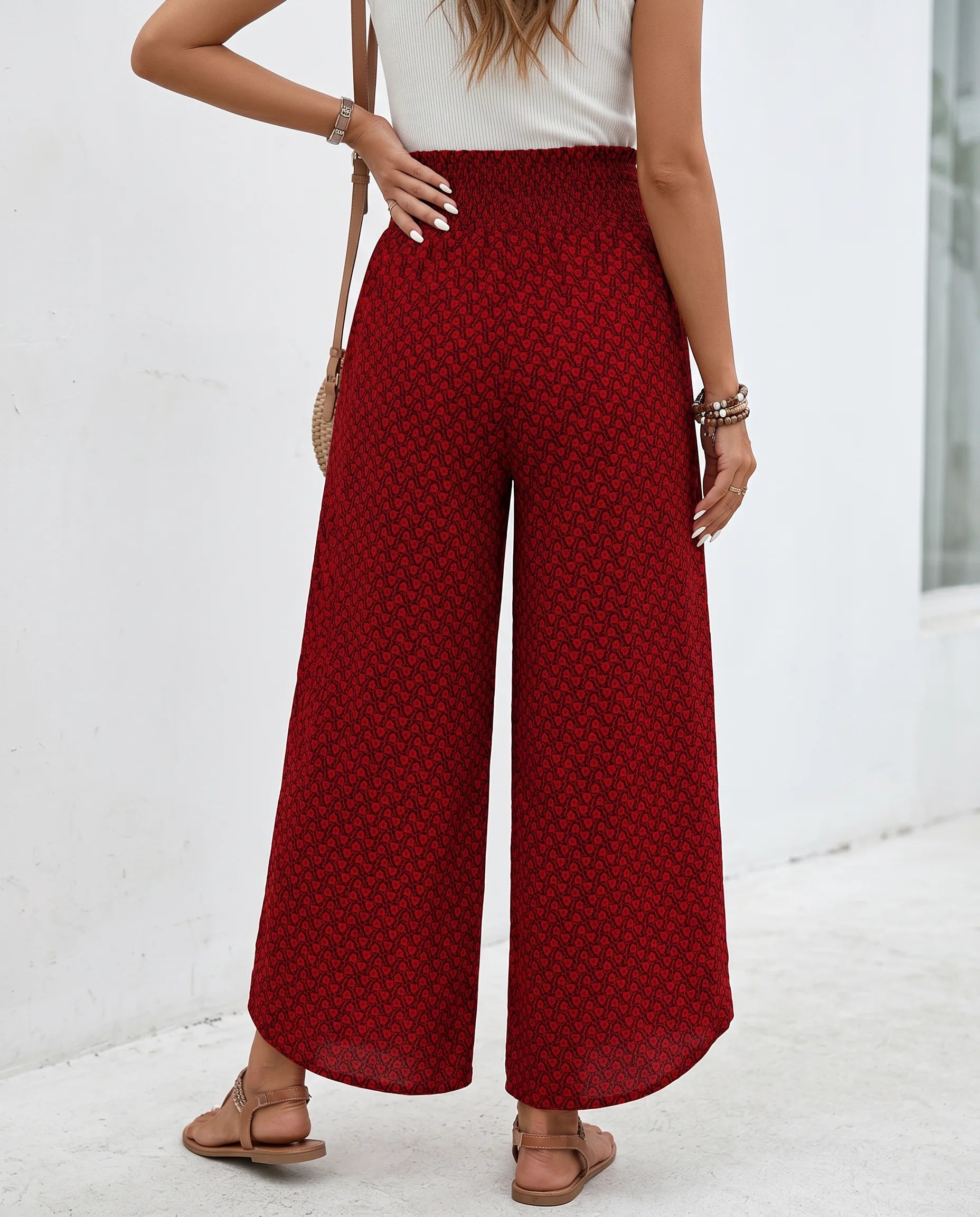 Damen Palazzohose hohe Taille – weites Bein mit fließendem Fall | Nika