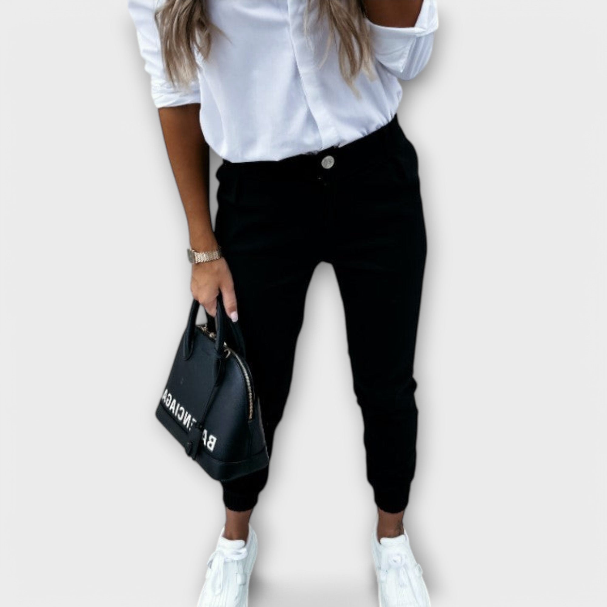 Damen Hose hoher Elastikbund Stretch – bequem für den Alltag | Yuna