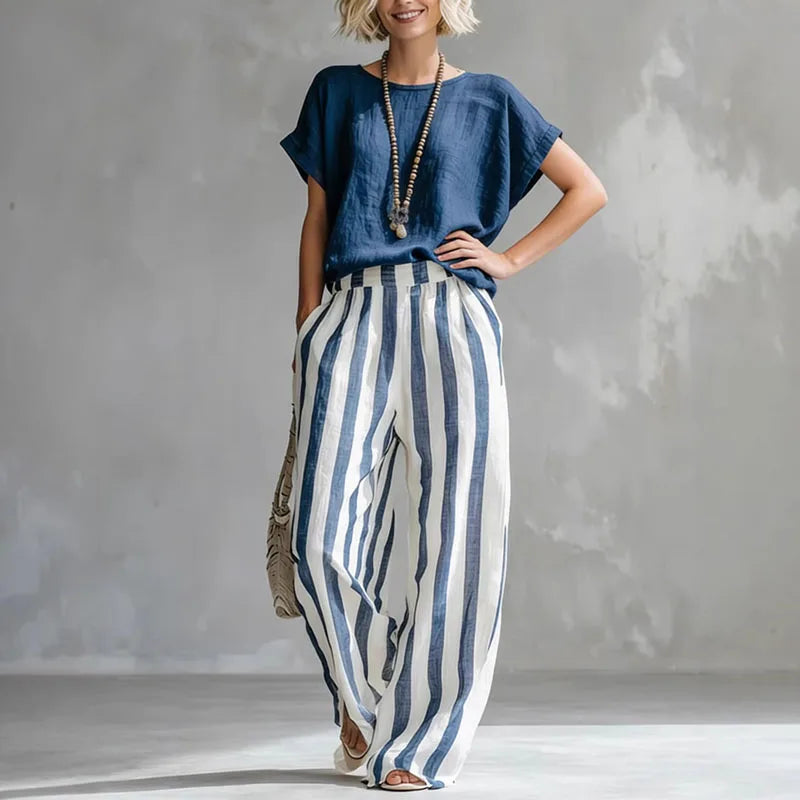 Damen Sommer-Set mit weitem Bein – Locker und luftig für warme Tage | Kerstin