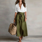 Damen Co-Ord Set mit leichter Bluse und Rock – Eleganz für jeden Tag | Wibke