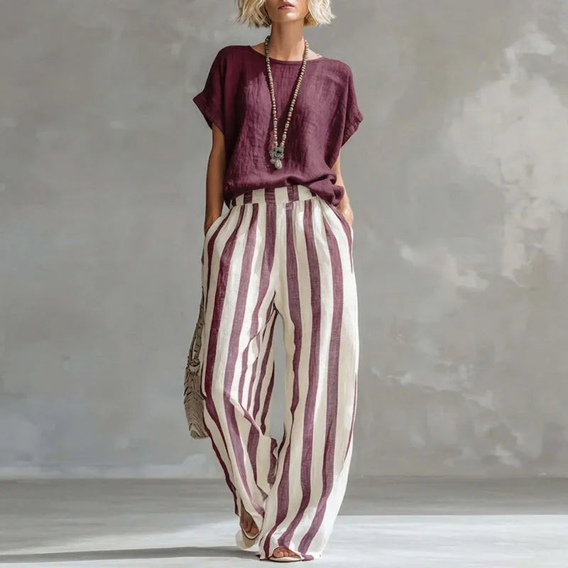 Damen Sommer-Set mit weitem Bein – Locker und luftig für warme Tage | Kerstin